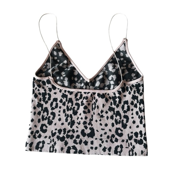 Free People Intimately Animal Print Spaghetti Straps Camisole Size M/L - Picture 4 of 4